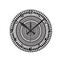 Psychedelic Radial Pattern: Wall Clock wall clocks
