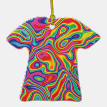 Psychedelic Rainbow Oil Pattern Christmas Ornament