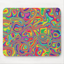 Psychedelic Rainbow Oil Pattern Mousemat