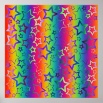 Psychedelic Rainbow Stars
