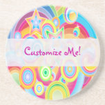 Psychedelic Retro Star Power Coasters