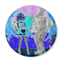 Psychedelic Riding Hood Magnets