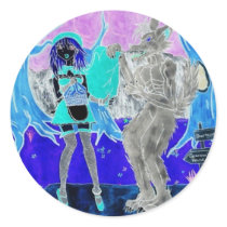 Psychedelic Riding Hood Stickers