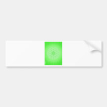 Psychedelic Sacred Geometry Heart Chakra Design Bumper Stickers