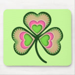 Psychedelic Shamrock mousepads