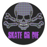 psychedelic skull and crossbones stickers