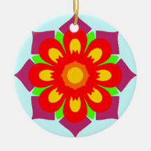 Psychedelic Snow Flake Ornaments
