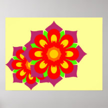 Psychedelic Snowflake Print