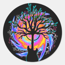 "Psychedelic Sonic Cyclone" surreal guitar Sticker