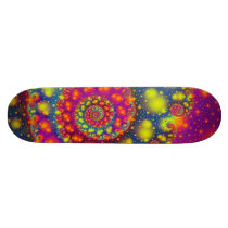 Psychedelic Spiral Neon Decorative Abstract Art Custom Skateboard