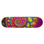 Psychedelic Spiral Neon Decorative Abstract Art Custom Skateboard