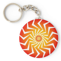 Psychedelic Spiral Pattern: Vector Art: Key Chains