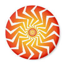Psychedelic Spiral Pattern: Vector Art: Refrigerator Magnets