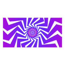 Psychedelic Spiral Pattern: Vector Art: Photo Greeting Card