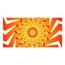 Psychedelic Spiral Pattern: Vector Art: Photo Card Template