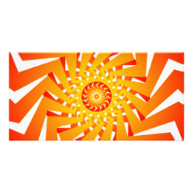 Psychedelic Spiral Pattern: Vector Art: Photo Card Template