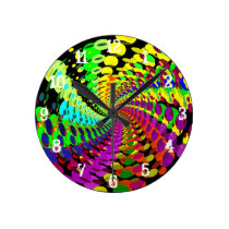 Psychedelic Spiral: Wall Clock wall clocks