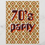 Psychedelic squares Seventies party Custom Flyer