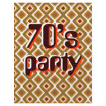 Psychedelic squares Seventies party flyers