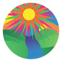 Psychedelic Sun Sticker