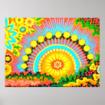 Psychedelic Sunset Vintage 60's Pop Art Poster posters