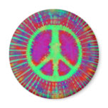 Psychedelic Tie-Dye Peace Sign magnets