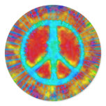 Psychedelic Tie Dye Peace Sign stickers