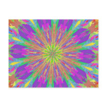 Psychedelic Tie Dye Postcard