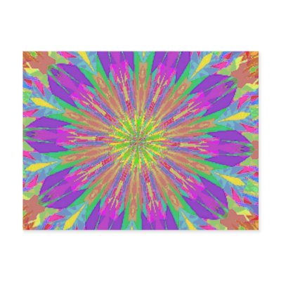Psychedelic Tie Dye Postcard by sfcount