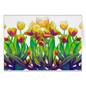 Psychedelic Tulip Garden Card