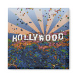 Psychedelic USA - Hollywood Sign A1 magnets