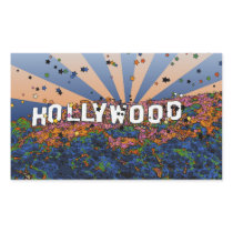 Psychedelic USA - Hollywood Sign A1 Rectangular Stickers