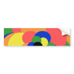 Psychedelic Vintage Dots Bumper Sticker bumper stickers