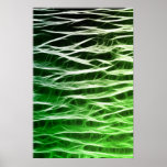 Psychedelic Wave Poster Green