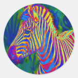 psychedelic zebra stickers