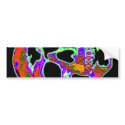 Psychedellic Skull bumper stickers