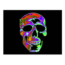 Psychedellic Skull Postcards