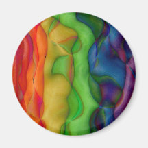 Psychedlic Hippy Rainbow Acid Trip Refrigerator Magnets