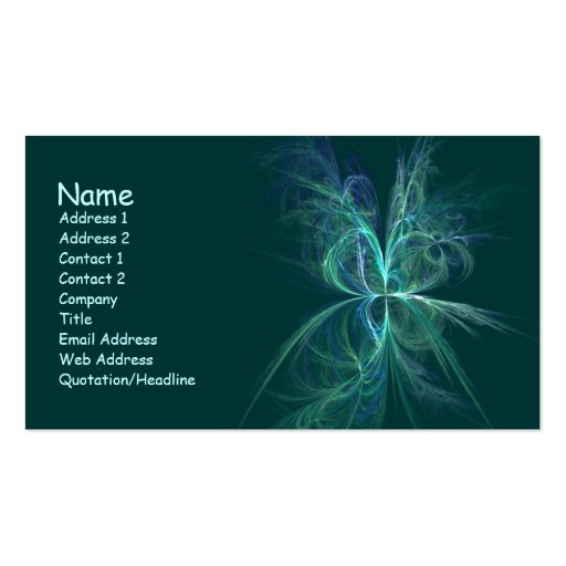 Psychic Energy Fractal Business Card