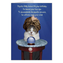 Psychic Mikie Funny Birthday Card