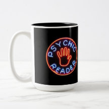 Psychic Reader Neon Sign Coffee Mugs