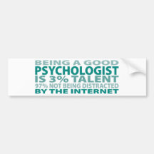 Psychologist 3% Talent Bumper Sticker