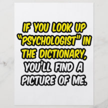Psychologist In Dictionary...My Picture Personalised Flyer