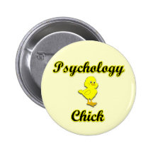 Psychology Chick Pinback Button