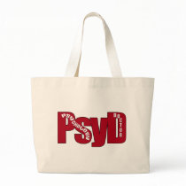 PsyD BIG RED DOCTOR OF PSYCHOLOGY BOLD Canvas Bag