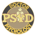 PsyD LOGO - DOCTOR OF PSYCHOLOGY stickers