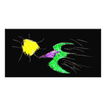 Pteranodon in Sky with Sun Photo Card Template