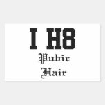 pubichair rectangular sticker