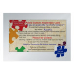 Public Autism Awarness Card business cards