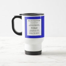 Public Call Box sign Mug